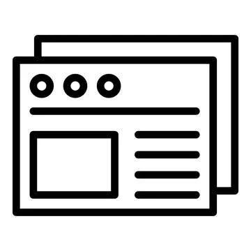 Api web site icon, outline style Stock Illustration