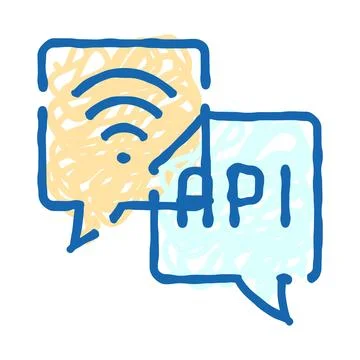 Api wifi connection communication speech bubble icon Stock Illustration