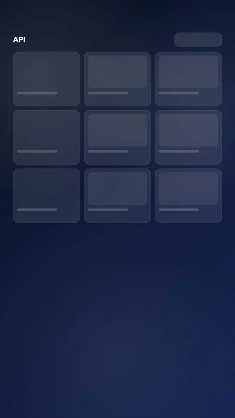API Workspace Console Modern Gradient SaaS Interface Vertical Animation Stock Footage 345155020