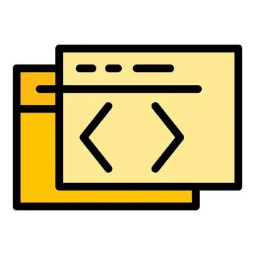 Api write code icon vector flat イラスト素材