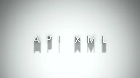 Api xml 3D title animation with shadows on a white background Stock Footage 297015683