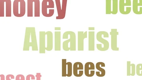 Apiarist Tag Cloud Animated Isolated 库存影片 103663168