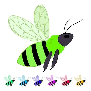 Apiary bee vector cartoon graphic Stock Illustration