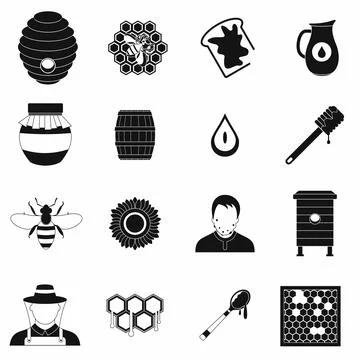 Apiary black simple icon 스톡 일러스트