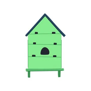 Apiary hive cartoon vector illustration Stock Illustration