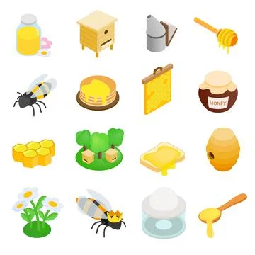 Apiary isometric 3d icon Stock Illustration