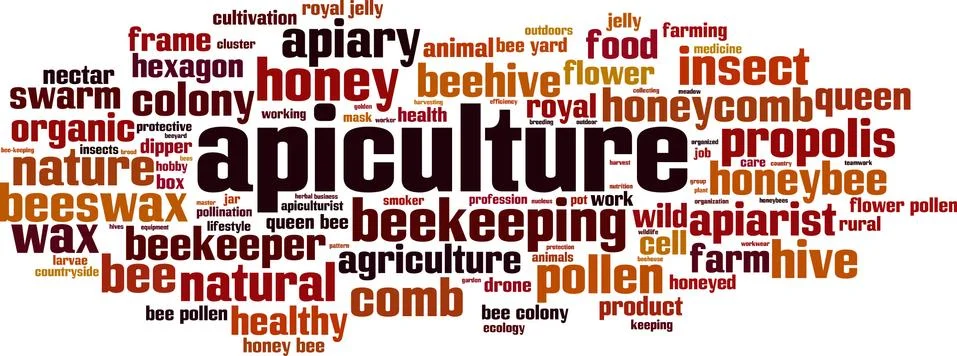 Apiculture word cloud Stock Illustration