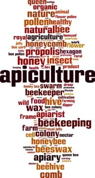 Apiculture word cloud Stock Illustration