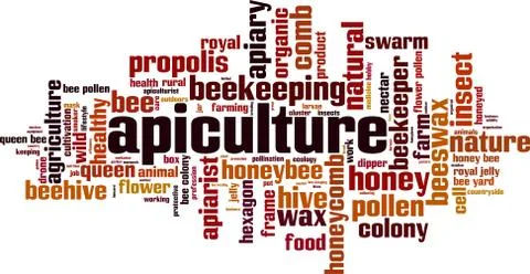 Apiculture word cloud Stock Illustration