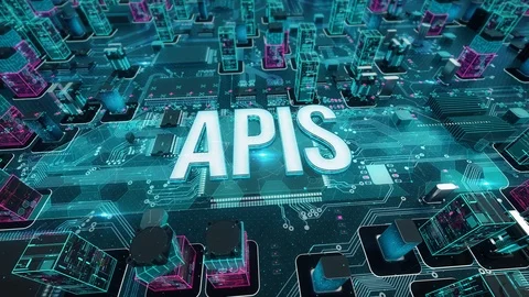 APIs with digital technology concept Stock Footage 102985215