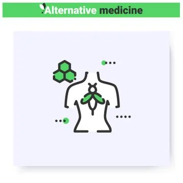 Apitherapy line icon. Editable illustration Stock Illustration