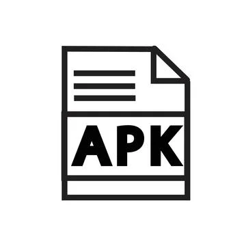 APK File Format Icon, Perfect for Software and Mobile App Graphics Stock Illustration