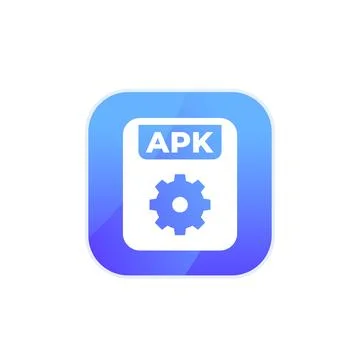 Apk file vector icon for apps Stock Illustration