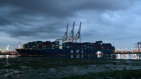 APL container ship Stock Footage 277632640