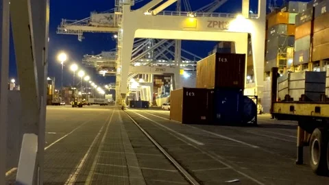 APL Container Terminal - 01 Video stock 149700414