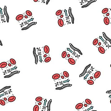 Aplastic anemia disease vector seamless pattern 스톡 일러스트