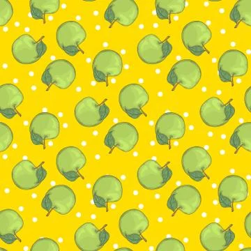 Aple seamless pattern Stock Illustration