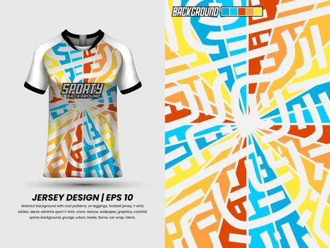 Apllication pattern to jersey, ready to print, sublimation design #17 Stock Illustration