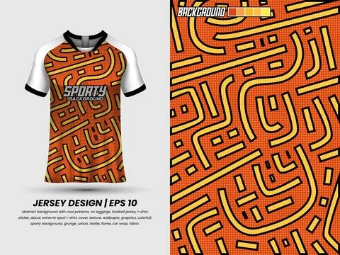 Apllication pattern to jersey, ready to print, sublimation design #20 Stock Illustration