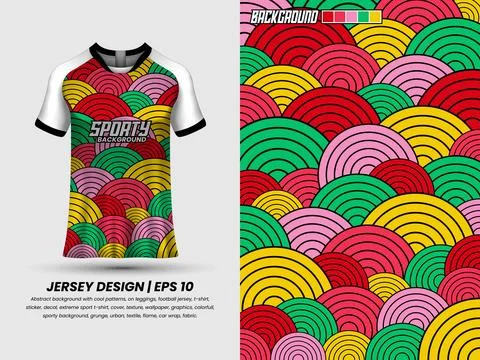 Apllication pattern to jersey, ready to print, sublimation design #24 Stock Illustration