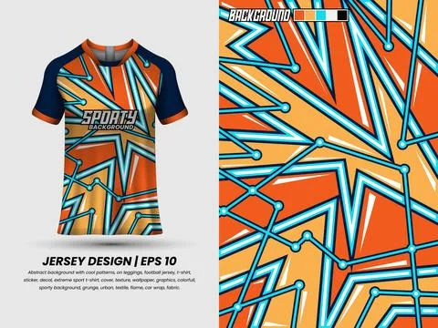 Apllication pattern to jersey, ready to print, sublimation design #48 Stock Illustration