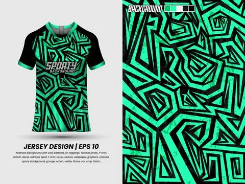 Apllication pattern to jersey, ready to print, sublimation design #40 Stock Illustration