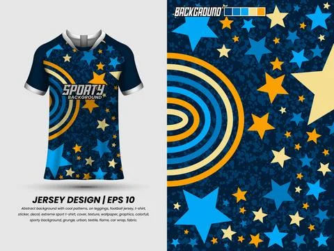 Apllication pattern to jersey, ready to print, sublimation design #61 Stock Illustration