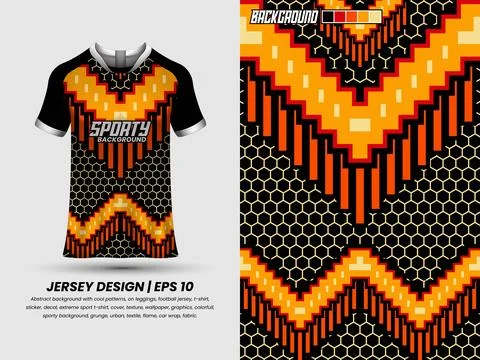Apllication pattern to jersey, ready to print, sublimation design #72 Stock Illustration