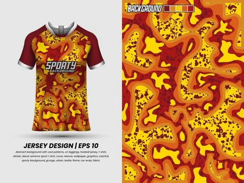 Apllication pattern to jersey, ready to print, sublimation design #97 Stock Illustration