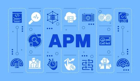 APM blue word concept Stock Illustration