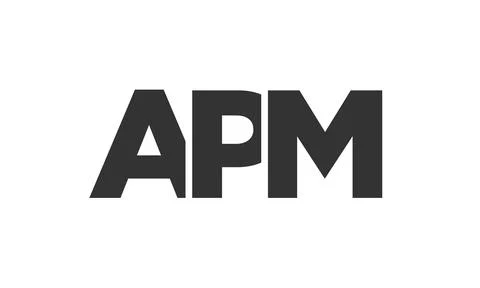 APM logo design template with strong and modern bold text. Initial based ve.. Stock Illustration