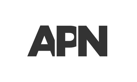 APN logo design template with strong and modern bold text. Initial based ve.. Stock Illustration