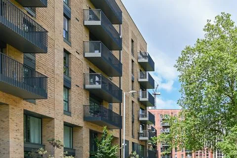 Apo Barking flat complex Stock Photos