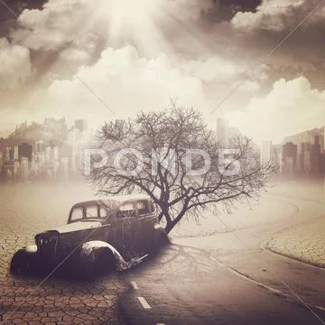 Apocalypse. abstract apocaliptic backgrounds for your design Stock Photos
