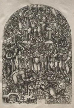 The Apocalypse: An Innumerable Multitude Which Stand before the Throne, 154.. Stock Illustration
