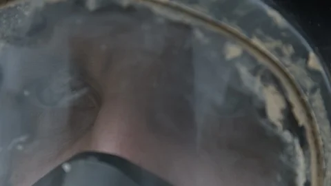 Apocalypse. A lonely warrior wanders through the wasteland. Stock Footage 95415763