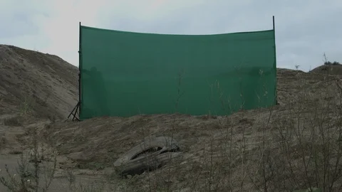 Apocalypse. A lonely warrior wanders through the wasteland. Stock Footage 95416167