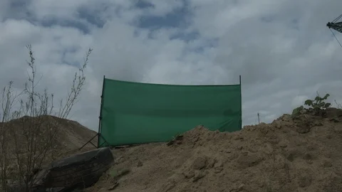 Apocalypse. A lonely warrior wanders through the wasteland. Stock Footage 95416558