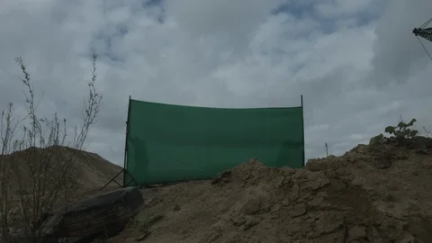 Apocalypse. A lonely warrior wanders through the wasteland. Stock Footage 95416738