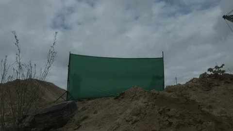 Apocalypse. A lonely warrior wanders through the wasteland. Stock Footage 95416812