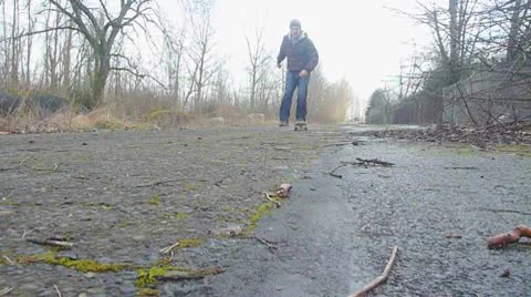 Apocalypse Skateboarder 2 Video stock 8916187