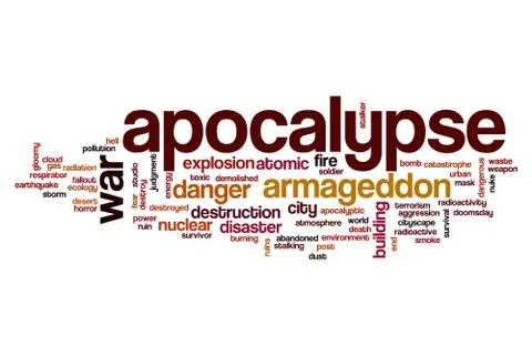 Apocalypse word cloud Stock Illustration