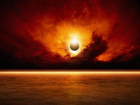 Apocalyptic background Illustrazione stock