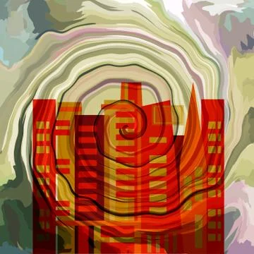 Apocalyptic city Stock Illustration