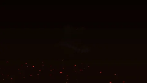 Apocalyptic helmet coming from black background Stock Footage 107658908