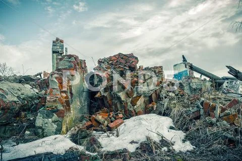 Apocalyptic landscape Stock Photos