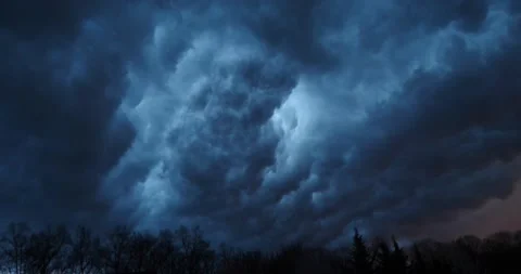 Apocalyptic sky stormy clouds ready to unleash a deluge of rain Stock Footage 205447976