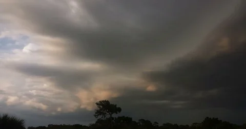Apocalyptic Storm Clouds Time Lapse (2160p 25fps) Stock Footage 77146149