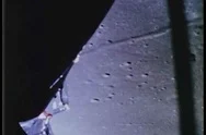The Apollo 11 Landing Craft Approaches The Moon's Surface. Stock Footage