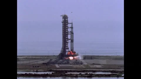 Apollo 11 launch from Kennedy Space Center Stock Footage 269506564